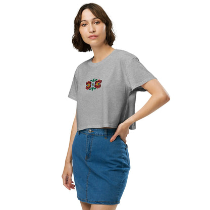 Hungarian Matyó Embroidered Cropped T-Shirt - The Global Wanderer