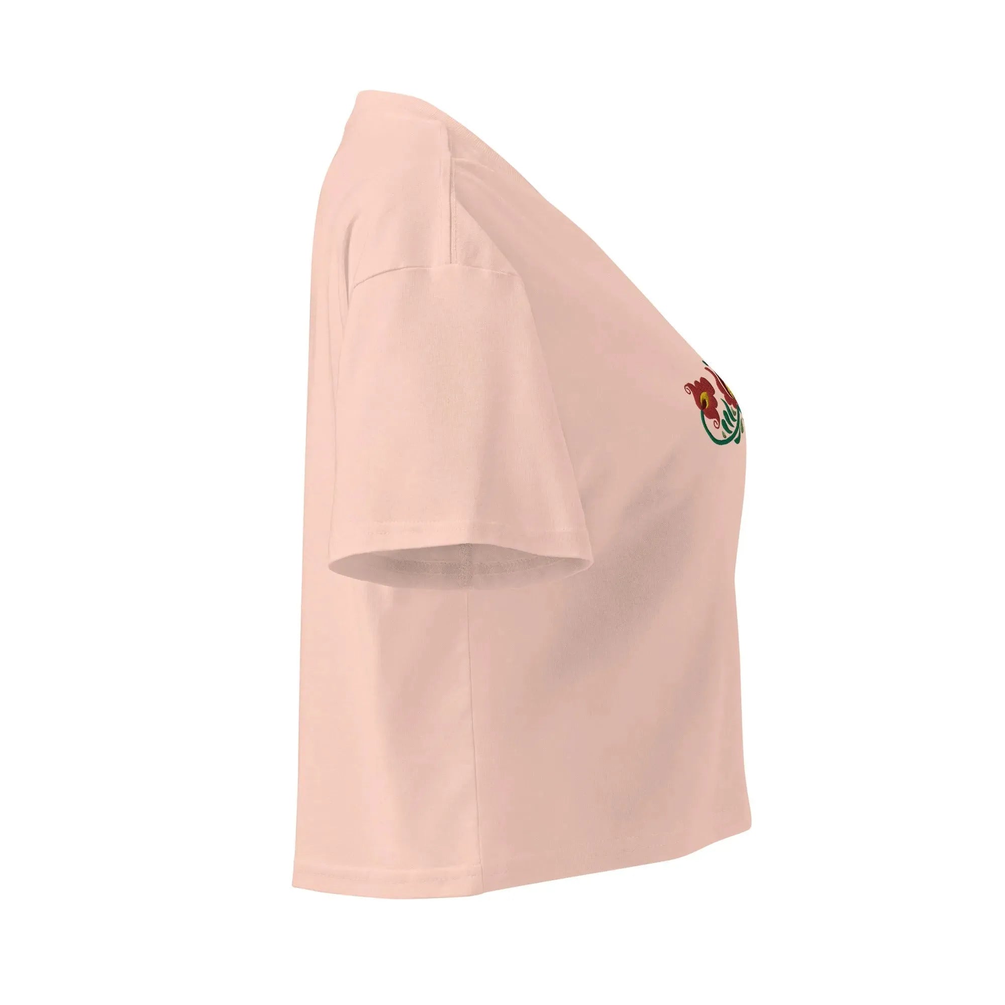 Hungarian Matyó Embroidered Cropped T-Shirt - The Global Wanderer