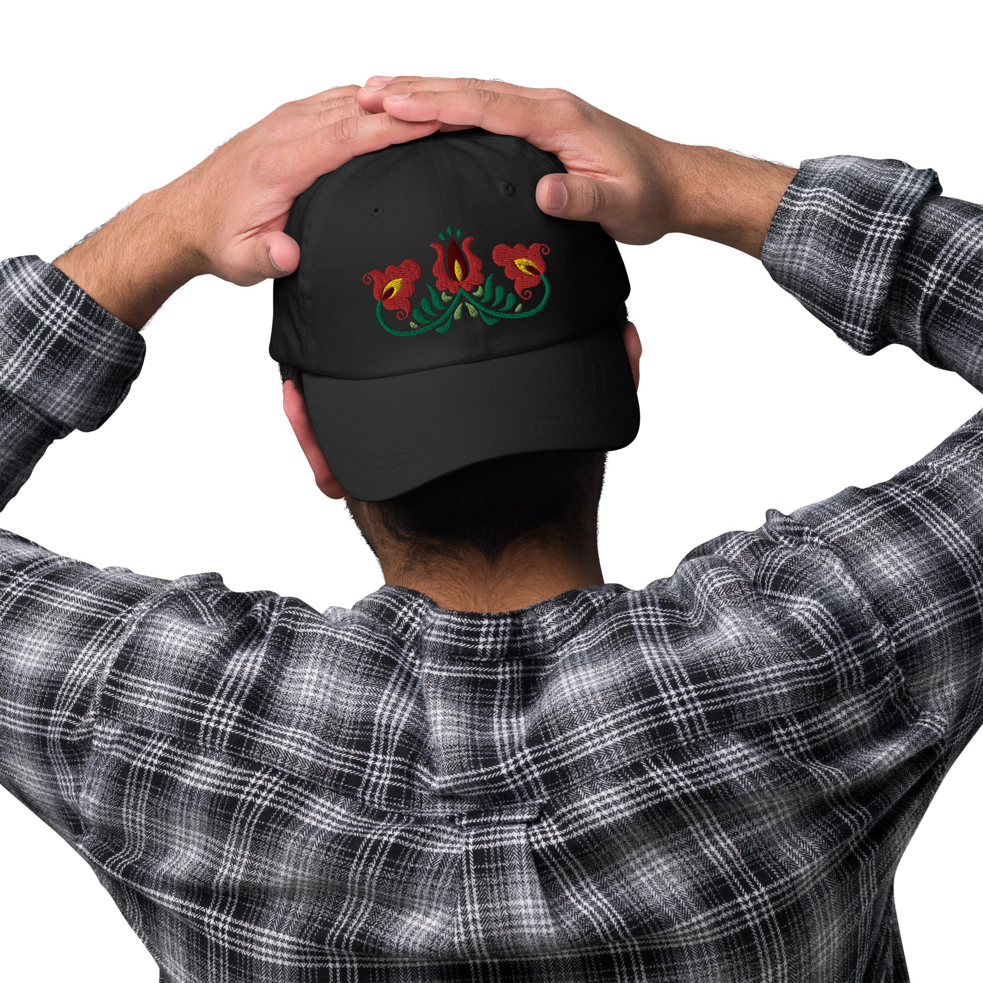 Hungarian Matyó Embroidered Dad Hat - The Global Wanderer