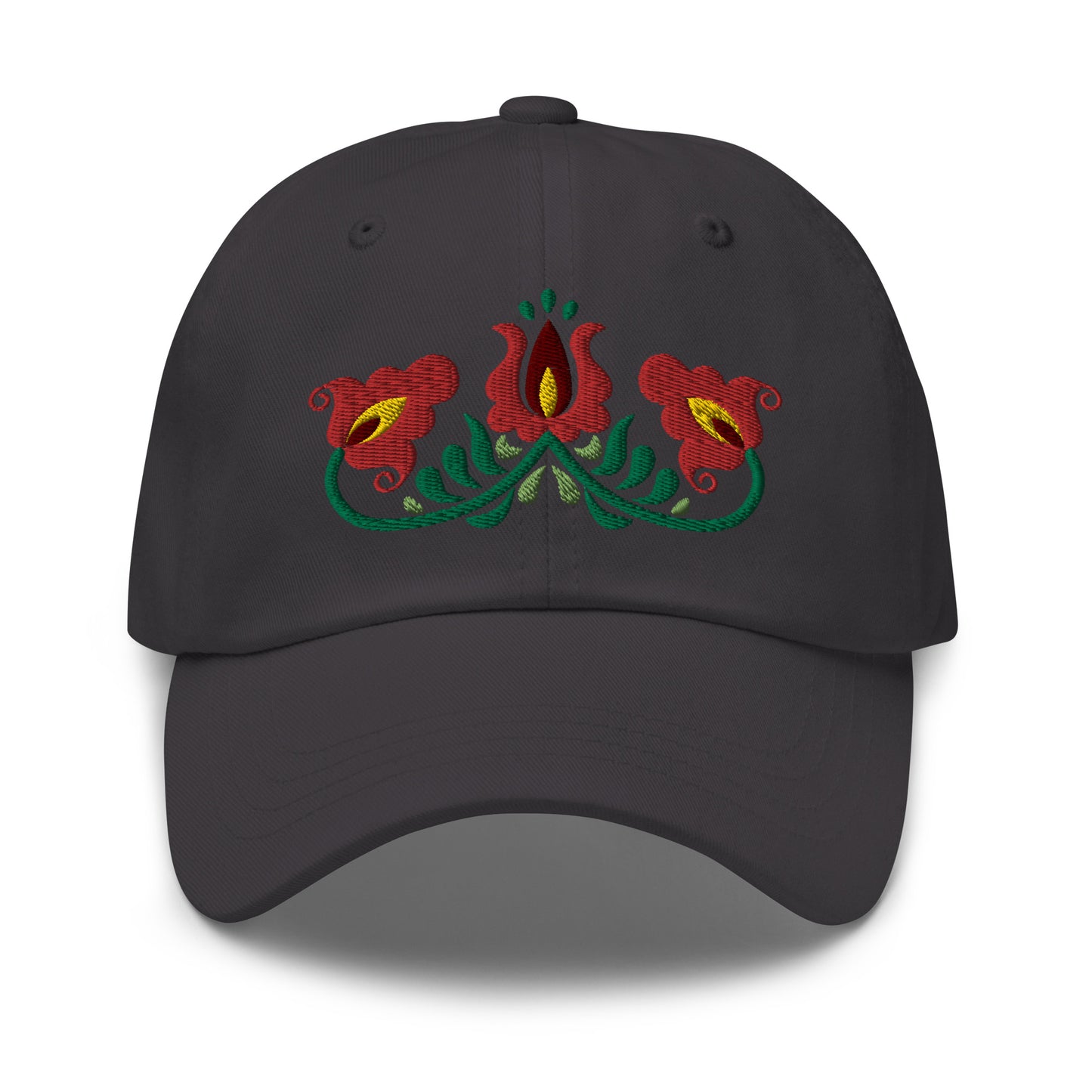 Hungarian Matyó Embroidered Dad Hat - The Global Wanderer