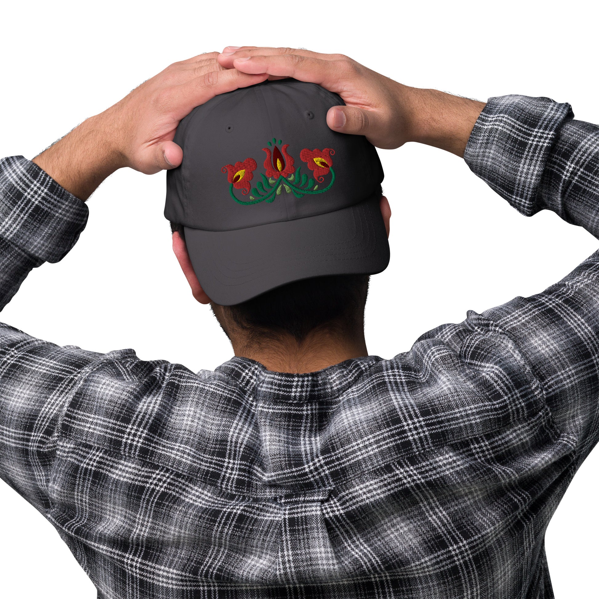 Hungarian Matyó Embroidered Dad Hat - The Global Wanderer