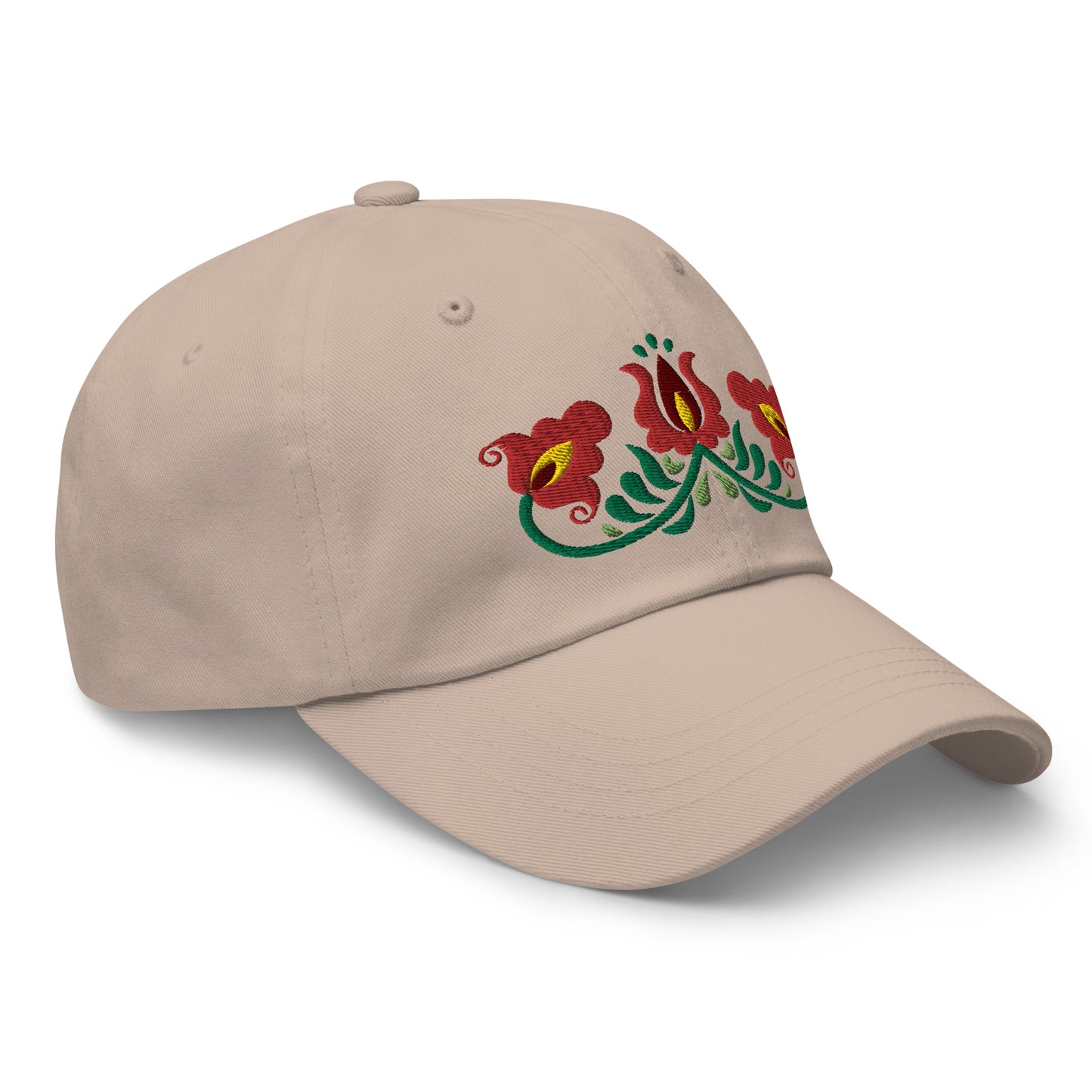 Hungarian Matyó Embroidered Dad Hat - The Global Wanderer