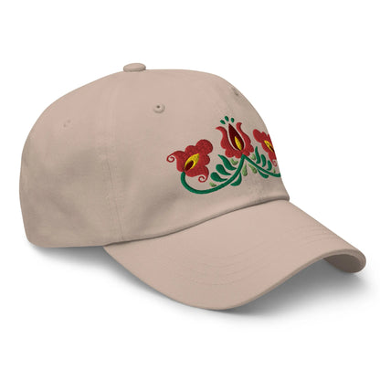 Hungarian Matyó Embroidered Dad Hat - The Global Wanderer