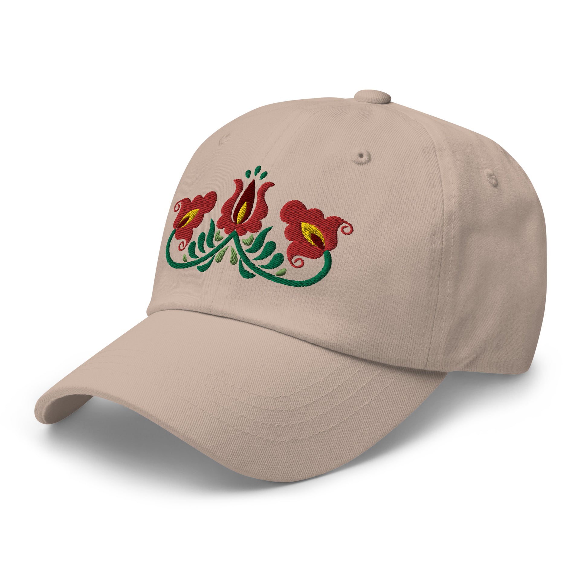 Hungarian Matyó Embroidered Dad Hat - The Global Wanderer