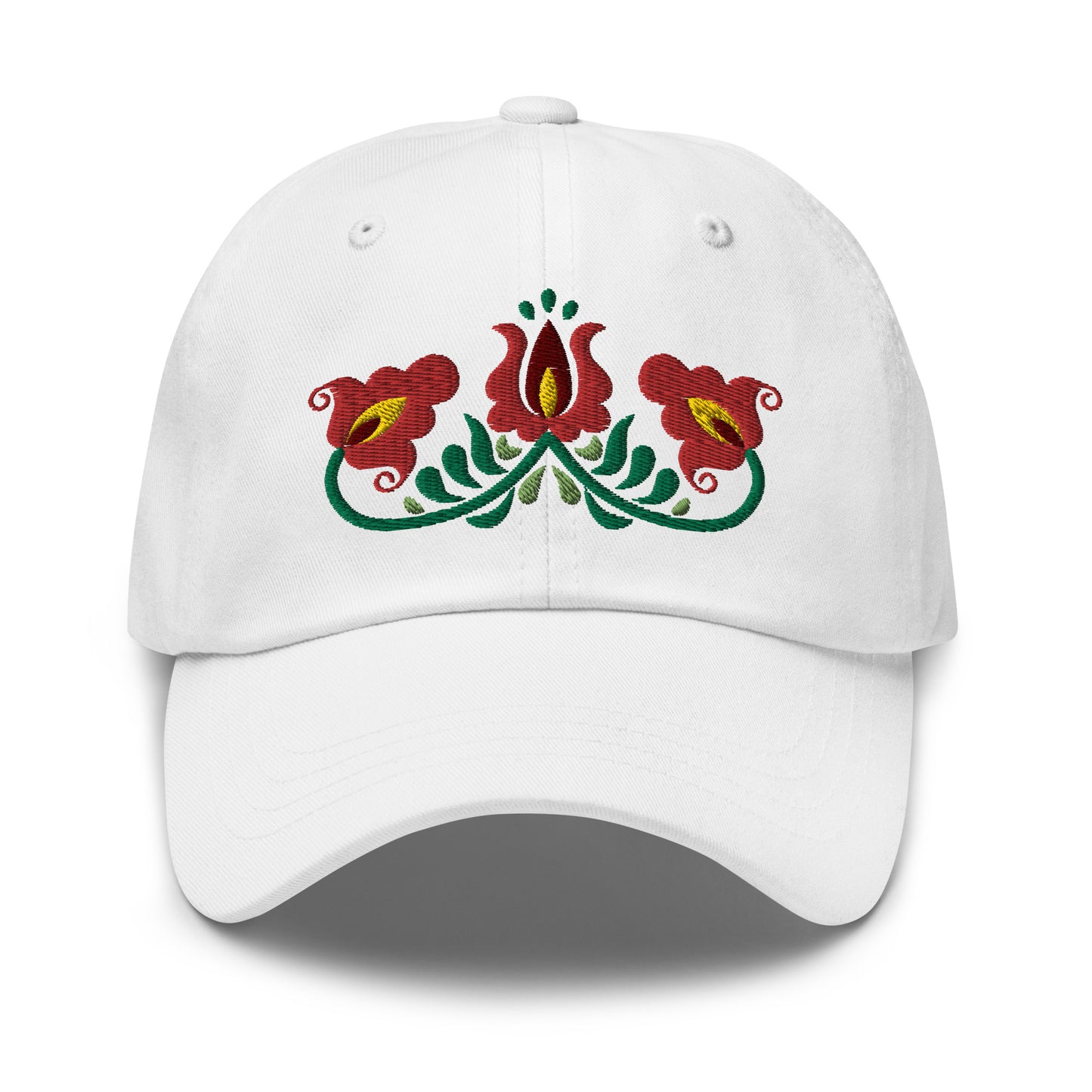 Hungarian Matyó Embroidered Dad Hat - The Global Wanderer