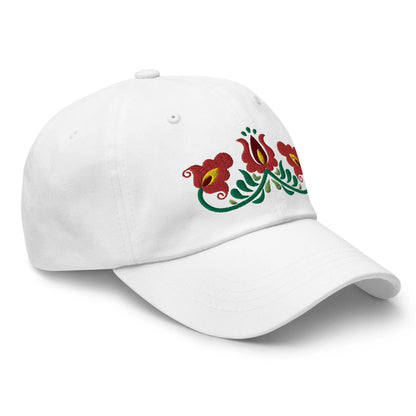 Hungarian Matyó Embroidered Dad Hat - The Global Wanderer