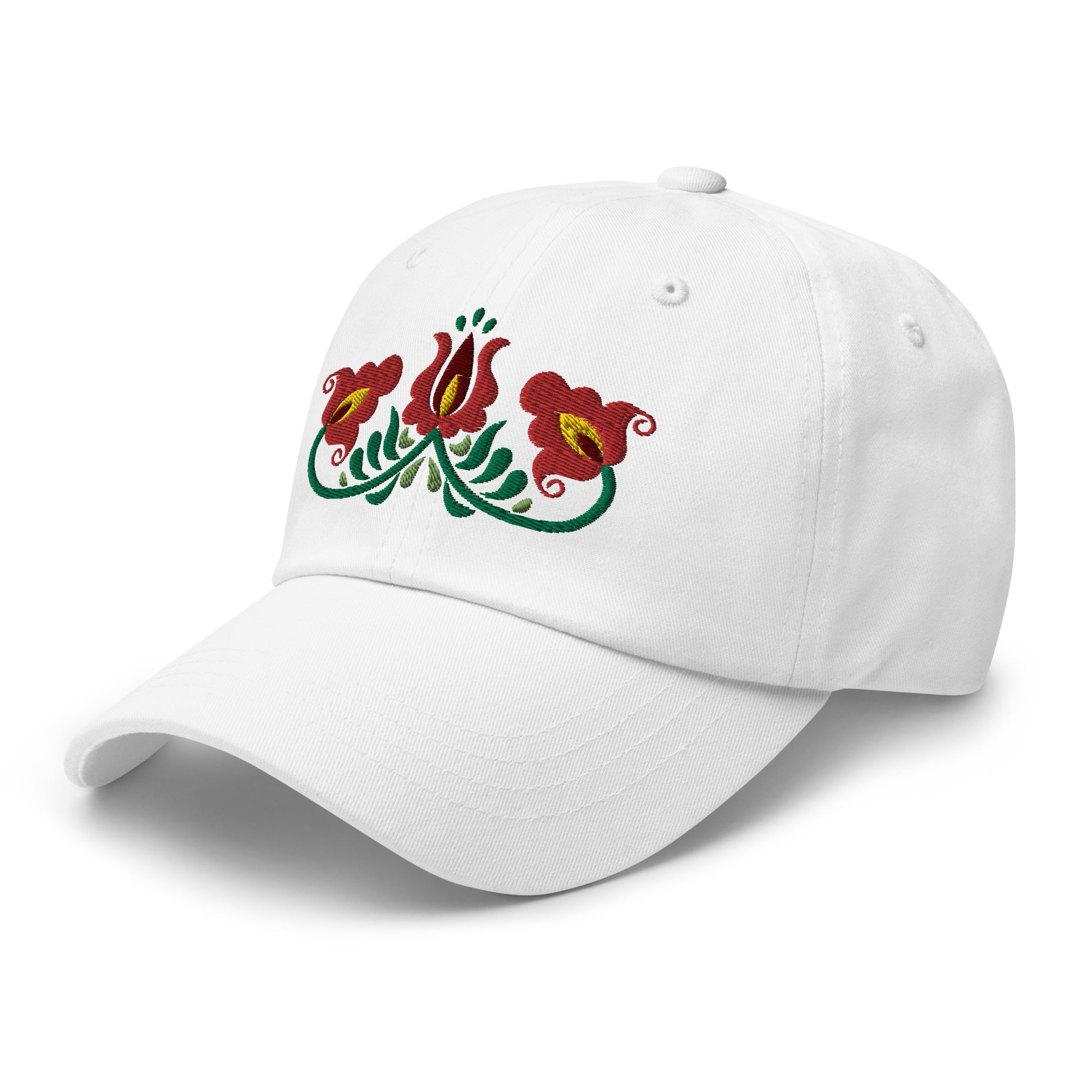 Hungarian Matyó Embroidered Dad Hat - The Global Wanderer