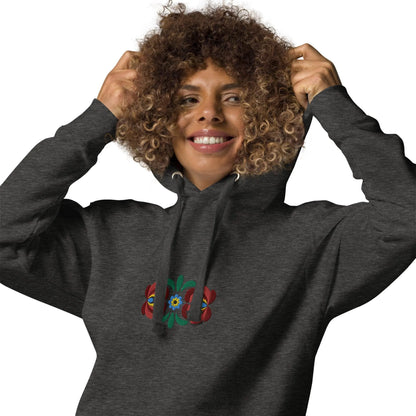 Hungarian Matyó Embroidered Hoodie - The Global Wanderer