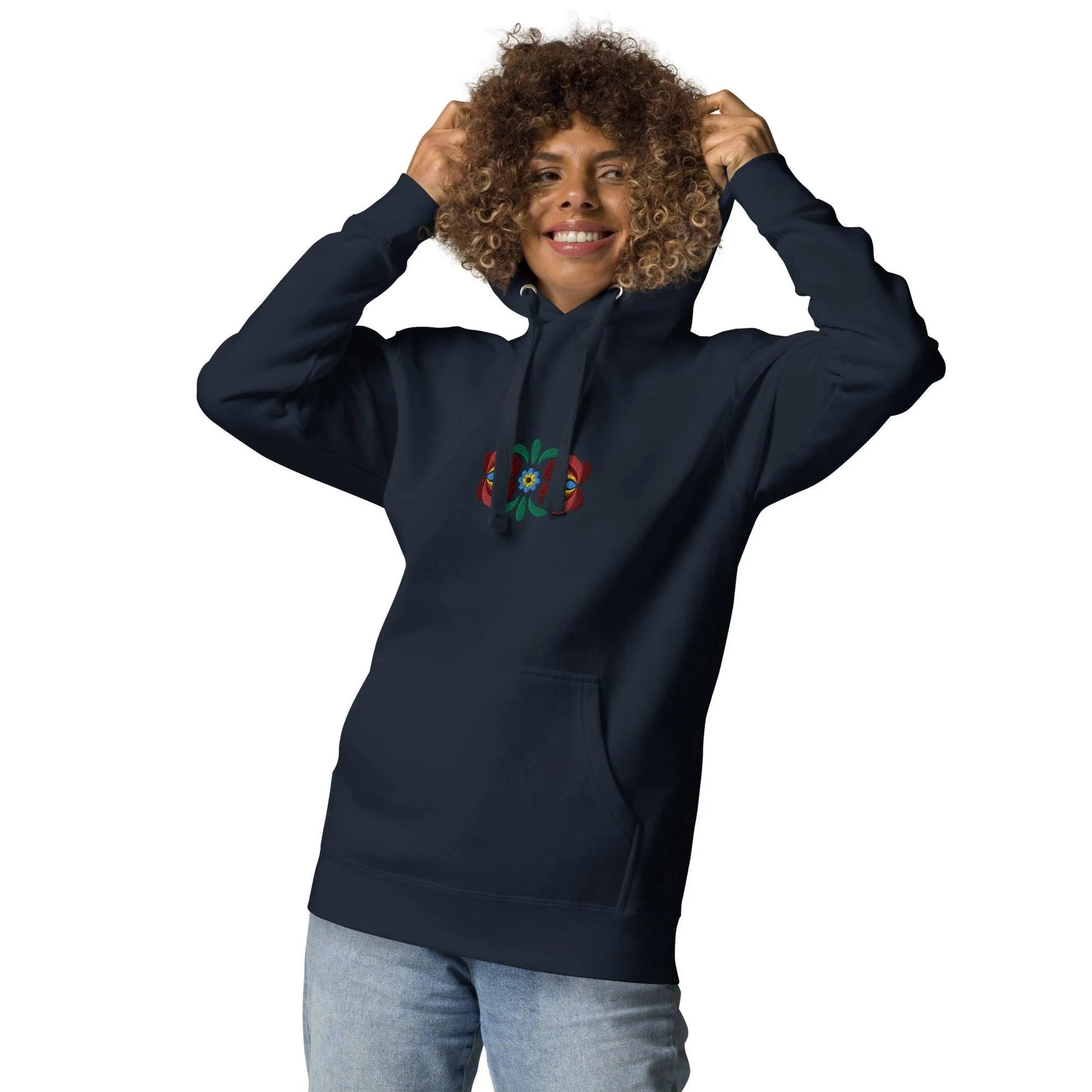 Hungarian Matyó Embroidered Hoodie - The Global Wanderer