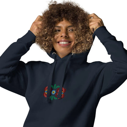 Hungarian Matyó Embroidered Hoodie - The Global Wanderer