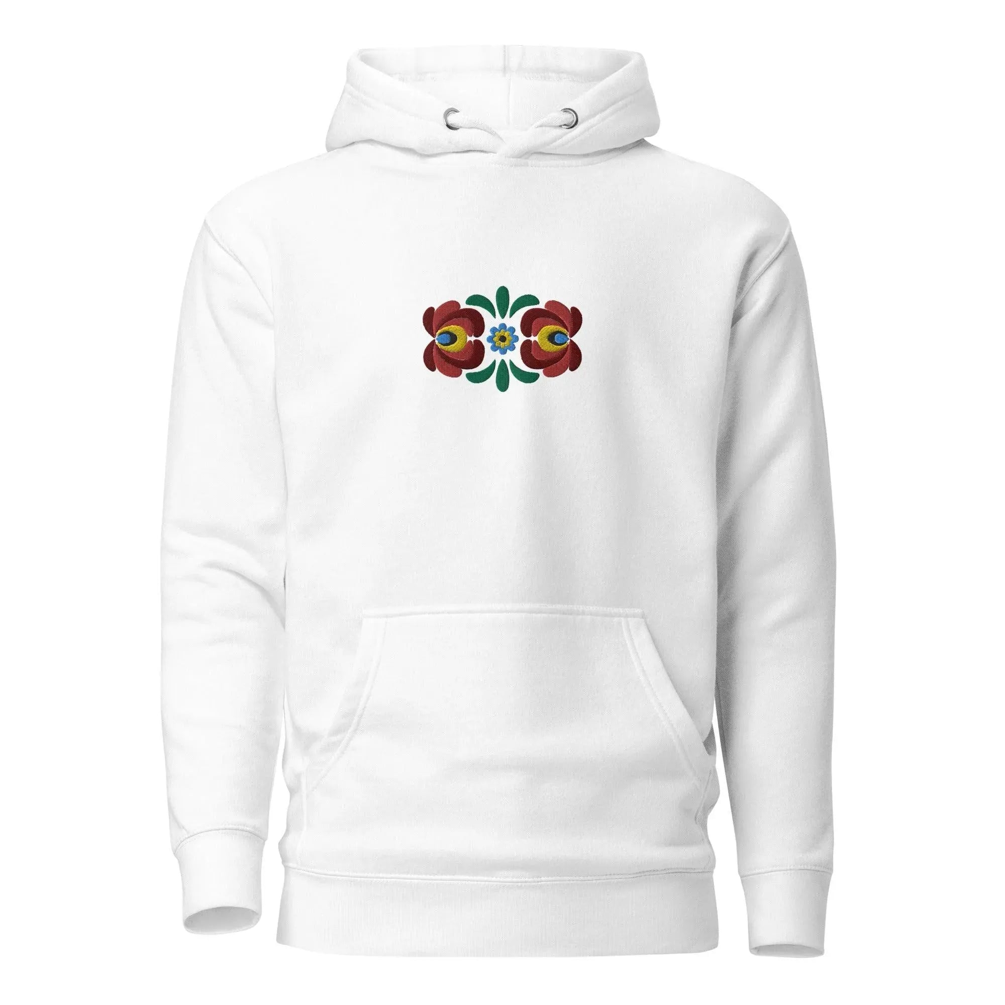 Hungarian Matyó Embroidered Hoodie - The Global Wanderer