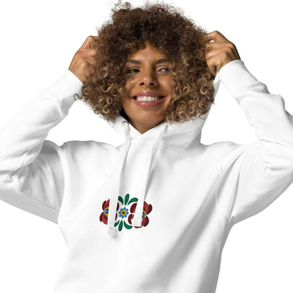 Hungarian Matyó Embroidered Hoodie - The Global Wanderer