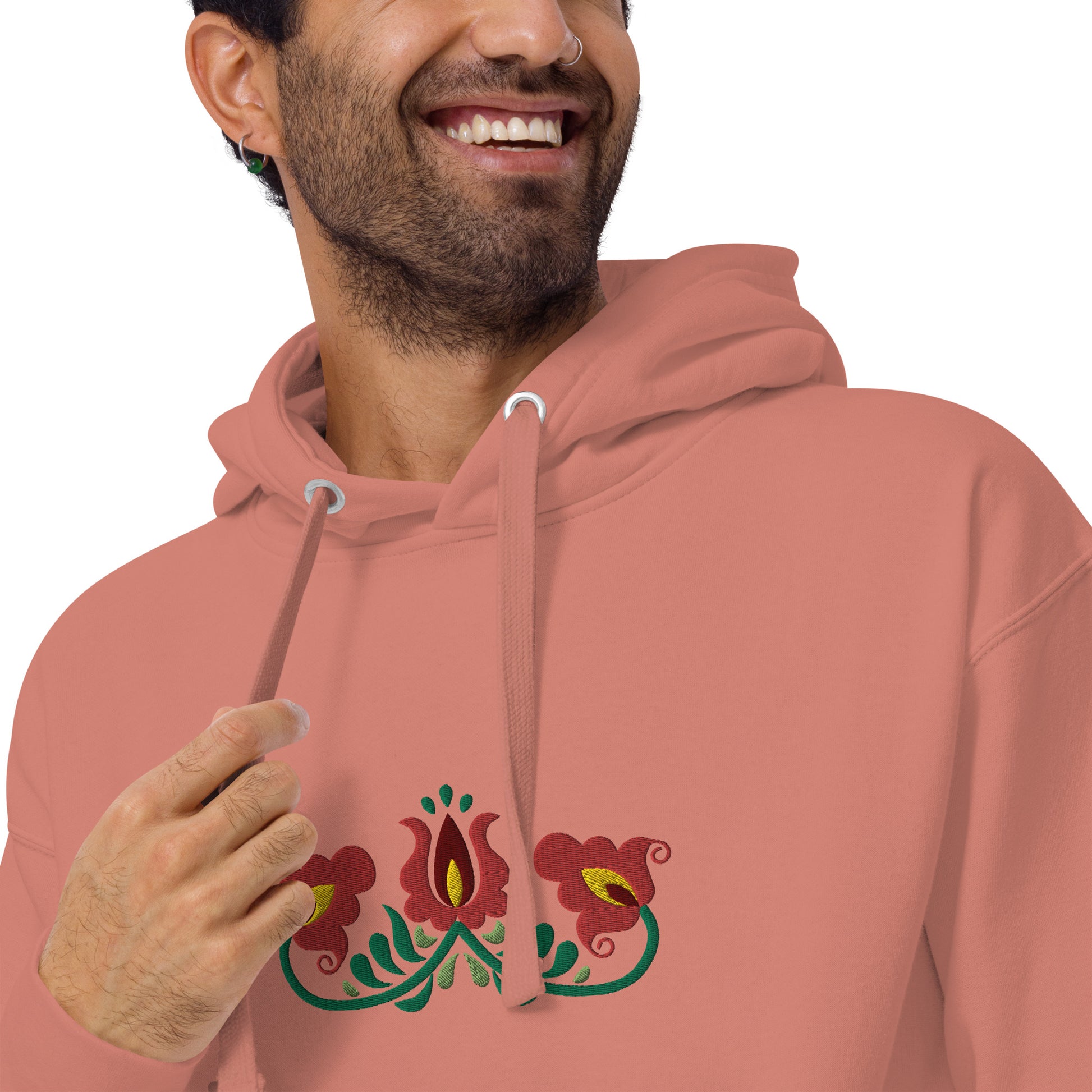 Hungarian Matyó Embroidered Hoodie - The Global Wanderer