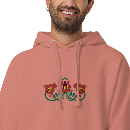 Hungarian Matyó Embroidered Hoodie - The Global Wanderer