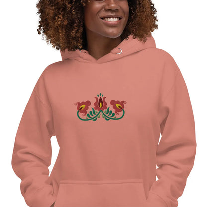 Hungarian Matyó Embroidered Hoodie - The Global Wanderer