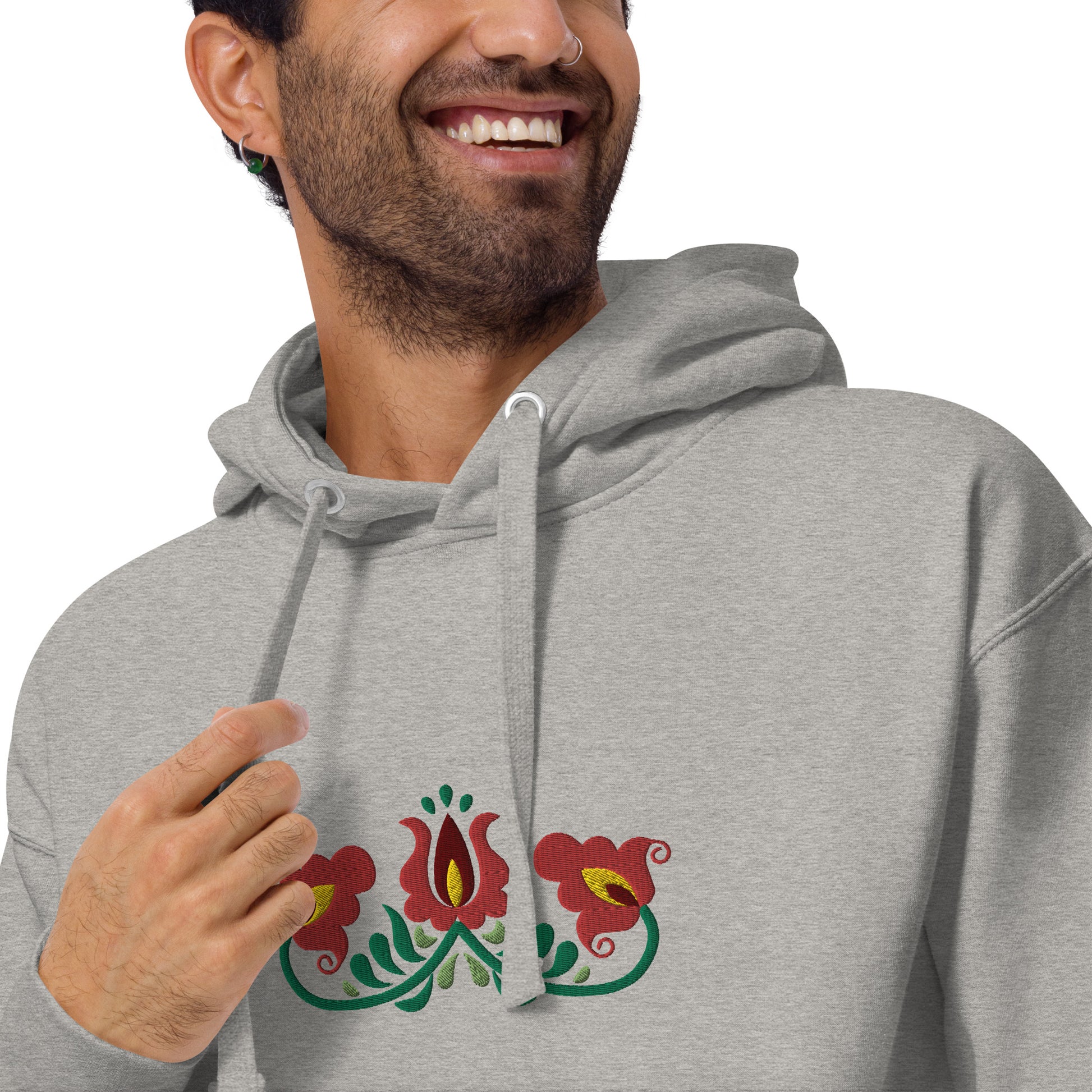 Hungarian Matyó Embroidered Hoodie - The Global Wanderer