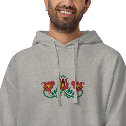 Hungarian Matyó Embroidered Hoodie - The Global Wanderer