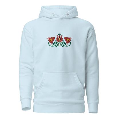 Hungarian Matyó Embroidered Hoodie - The Global Wanderer