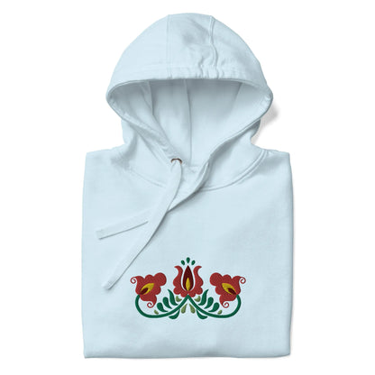 Hungarian Matyó Embroidered Hoodie - The Global Wanderer