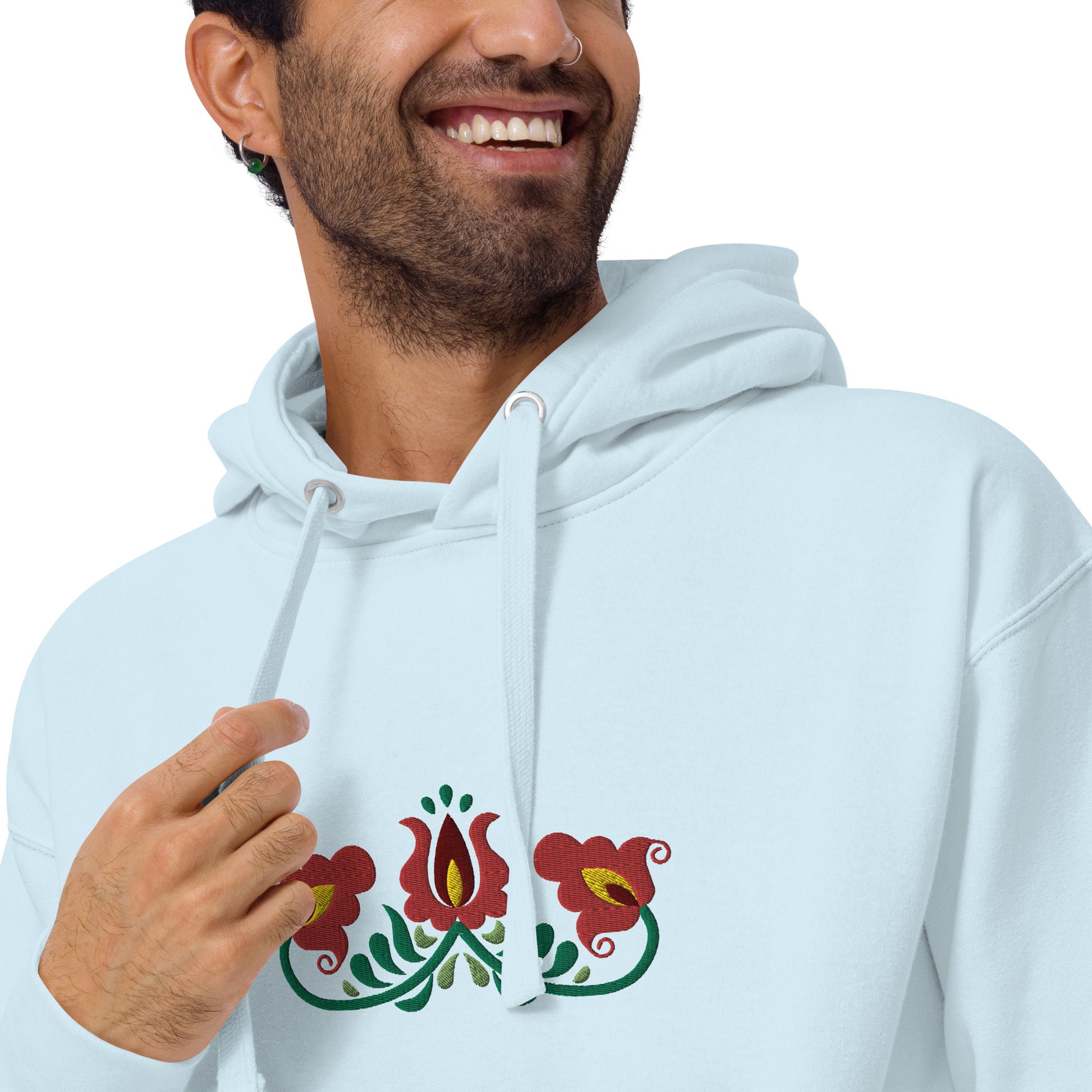 Hungarian Matyó Embroidered Hoodie - The Global Wanderer