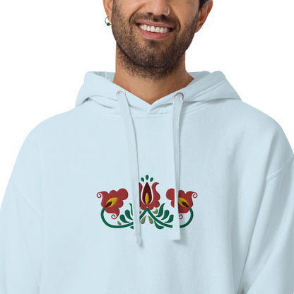 Hungarian Matyó Embroidered Hoodie - The Global Wanderer