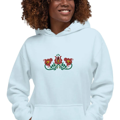 Hungarian Matyó Embroidered Hoodie - The Global Wanderer