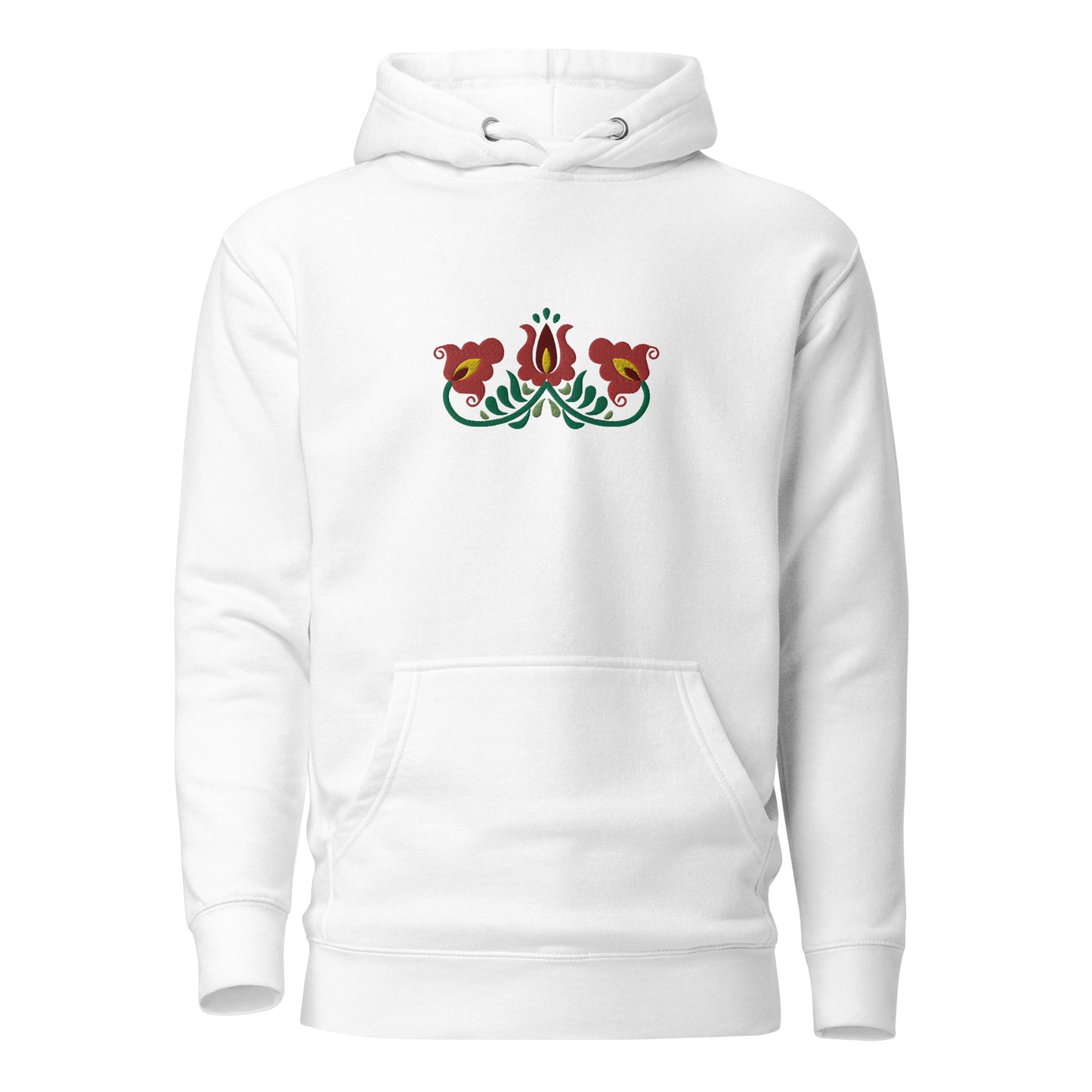 Hungarian Matyó Embroidered Hoodie - The Global Wanderer