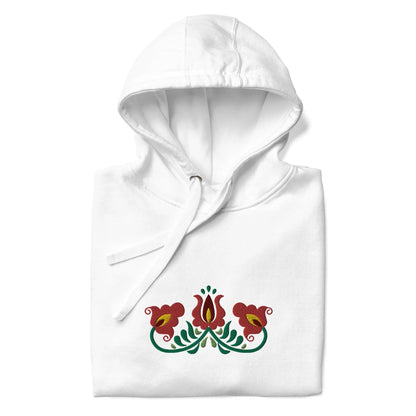 Hungarian Matyó Embroidered Hoodie - The Global Wanderer