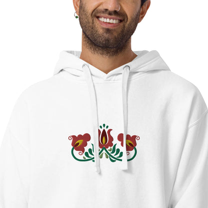 Hungarian Matyó Embroidered Hoodie - The Global Wanderer