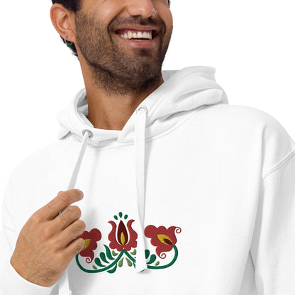 Hungarian Matyó Embroidered Hoodie - The Global Wanderer