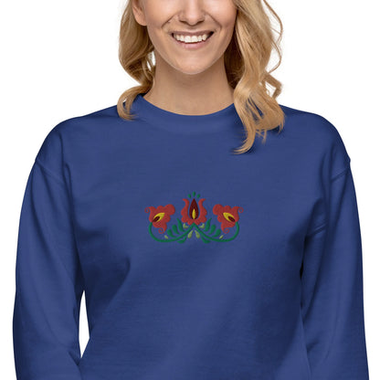 Hungarian Matyó Embroidered Sweatshirt - The Global Wanderer