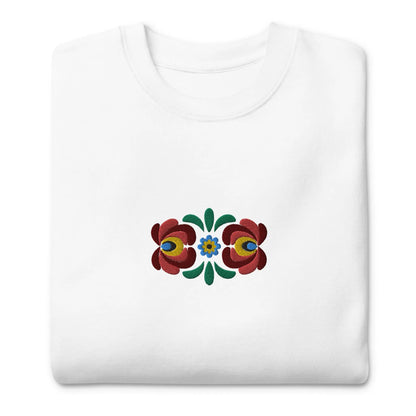 Hungarian Matyó Embroidered Sweatshirt - The Global Wanderer