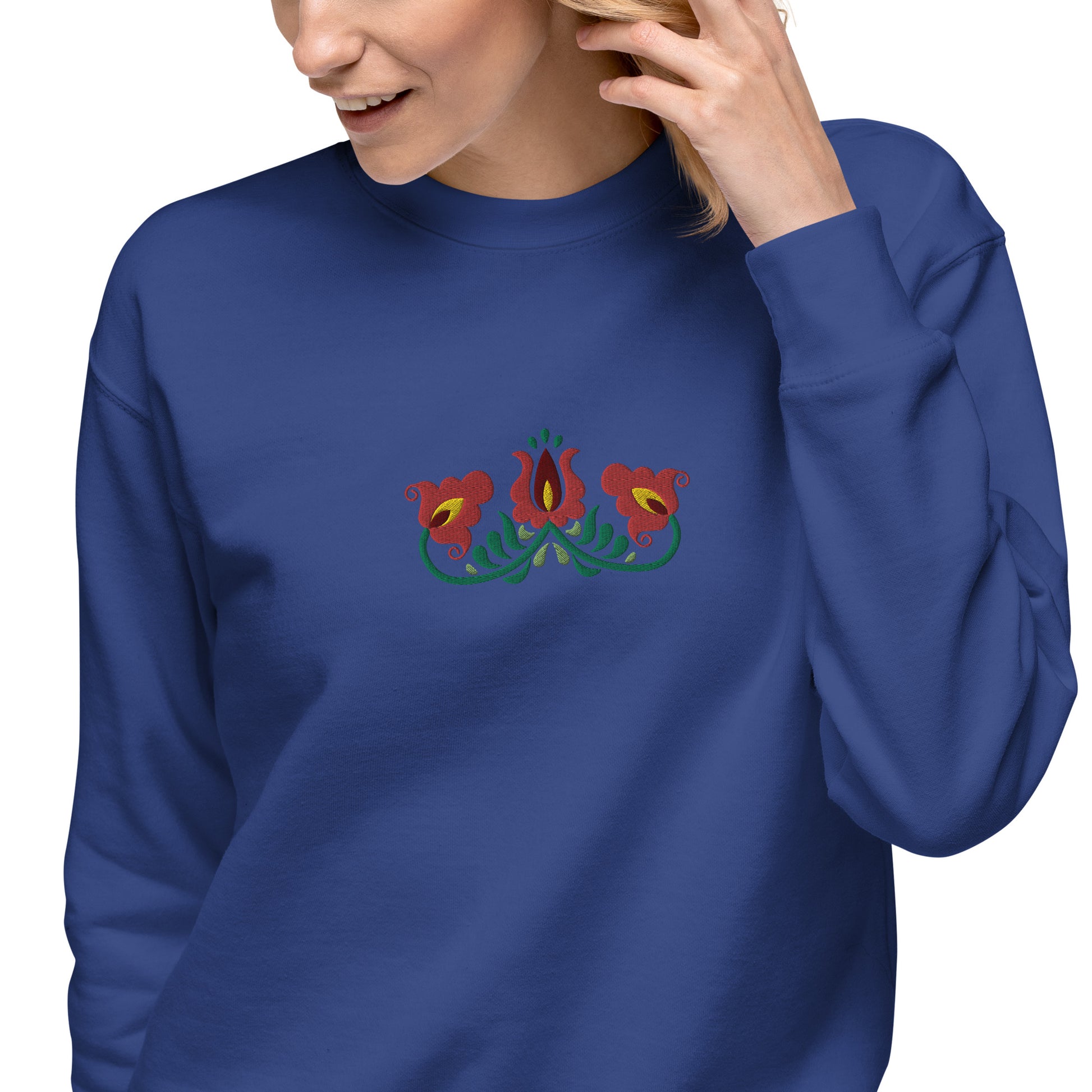 Hungarian Matyó Embroidered Sweatshirt - The Global Wanderer