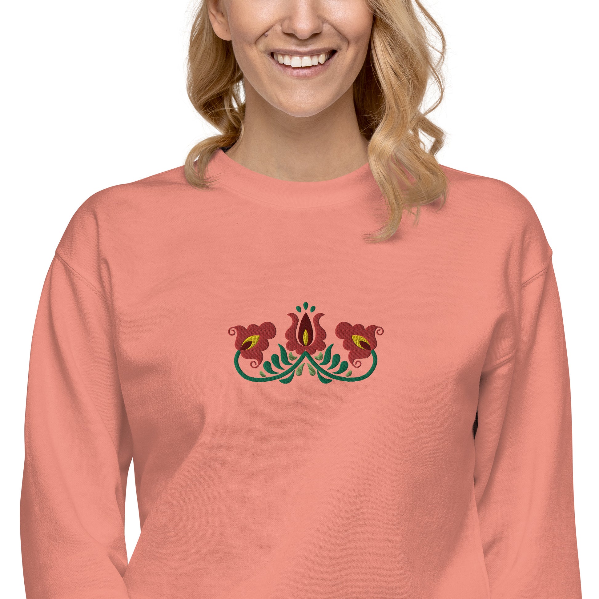 Hungarian Matyó Embroidered Sweatshirt - The Global Wanderer