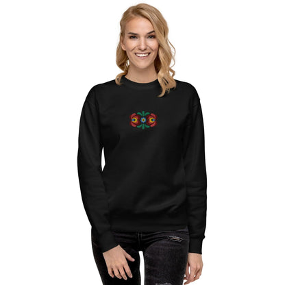 Hungarian Matyó Embroidered Sweatshirt - The Global Wanderer