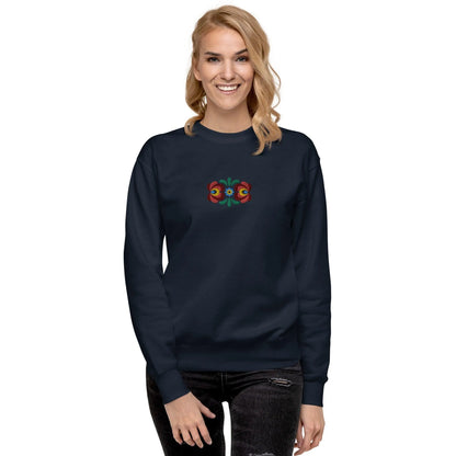 Hungarian Matyó Embroidered Sweatshirt - The Global Wanderer