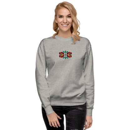 Hungarian Matyó Embroidered Sweatshirt - The Global Wanderer