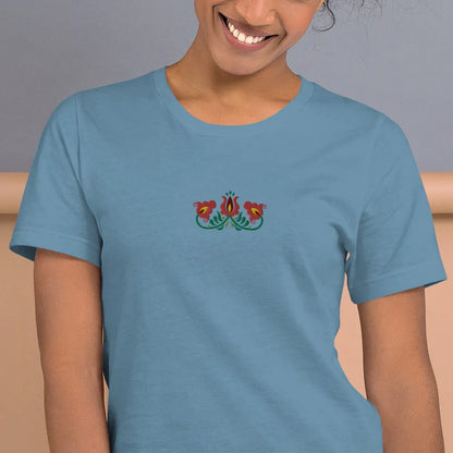 Hungarian Matyó Embroidered T-Shirt - The Global Wanderer