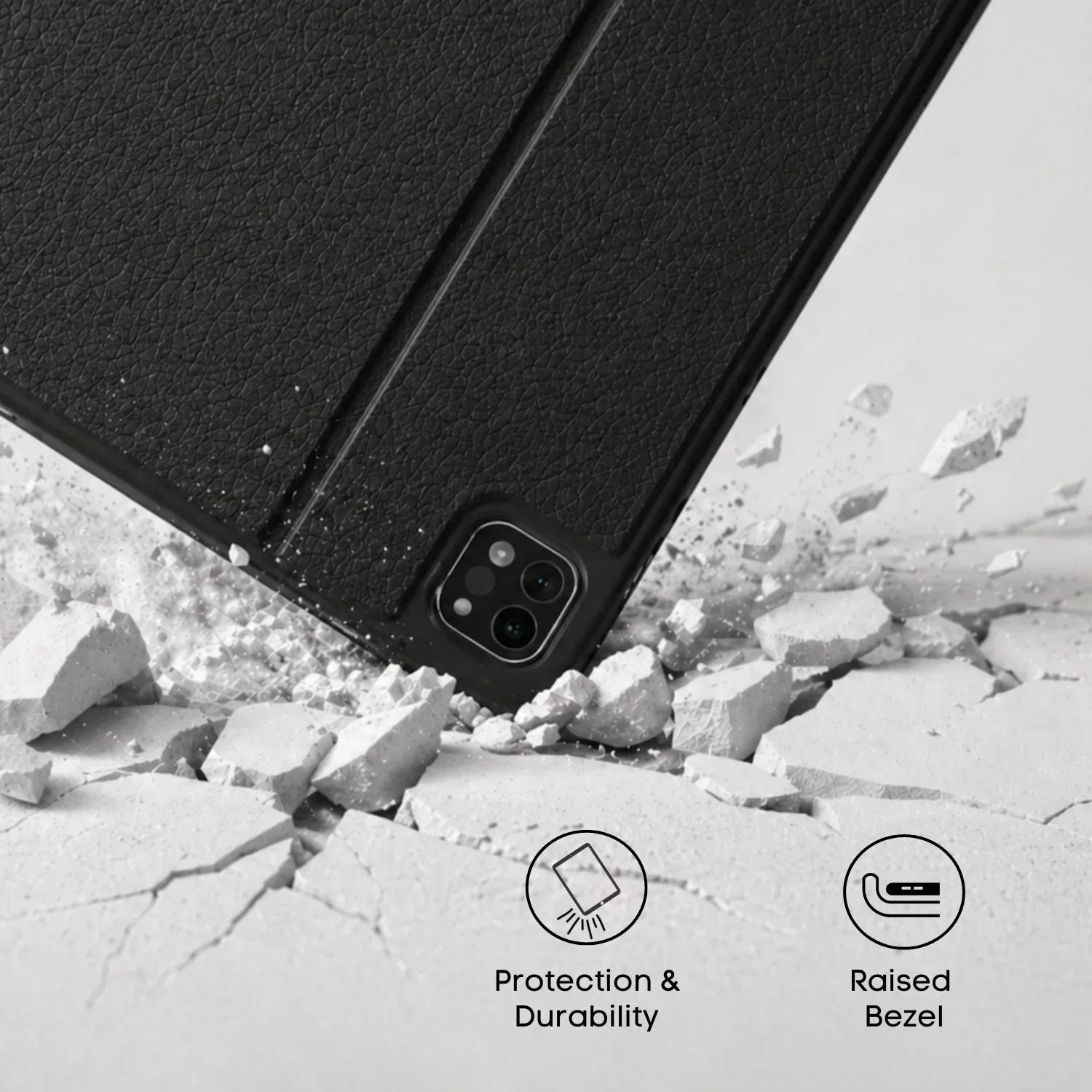 Black iPad case with strong protective case