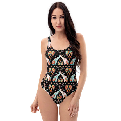 Indian Elephants One-Piece Swimsuit - The Global Wanderer