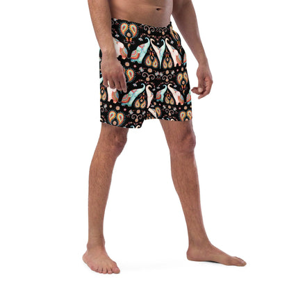 Indian Elephants Recycled Men's Swim Trunks - The Global Wanderer