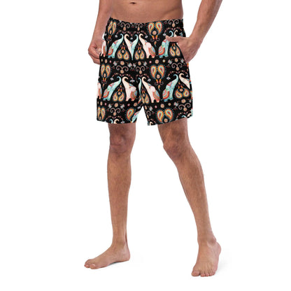 Indian Elephants Recycled Men's Swim Trunks - The Global Wanderer