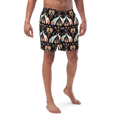 Indian Elephants Recycled Men's Swim Trunks - The Global Wanderer