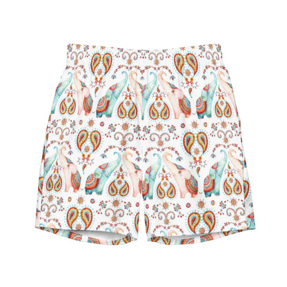 Indian Elephants Recycled Men's Swim Trunks - The Global Wanderer