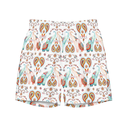 Indian Elephants Recycled Men's Swim Trunks - The Global Wanderer