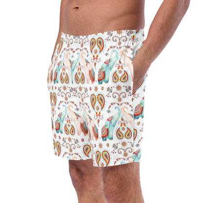 Indian Elephants Recycled Men's Swim Trunks - The Global Wanderer