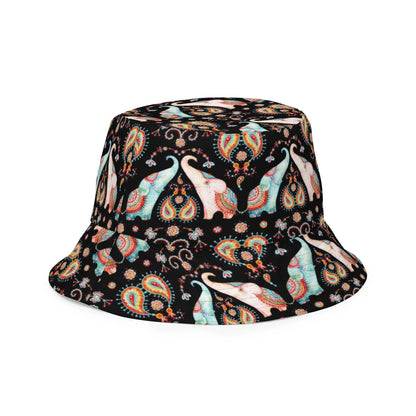 Indian Elephants Reversible Bucket Hat - The Global Wanderer