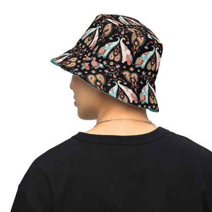 Indian Elephants Reversible Bucket Hat - The Global Wanderer