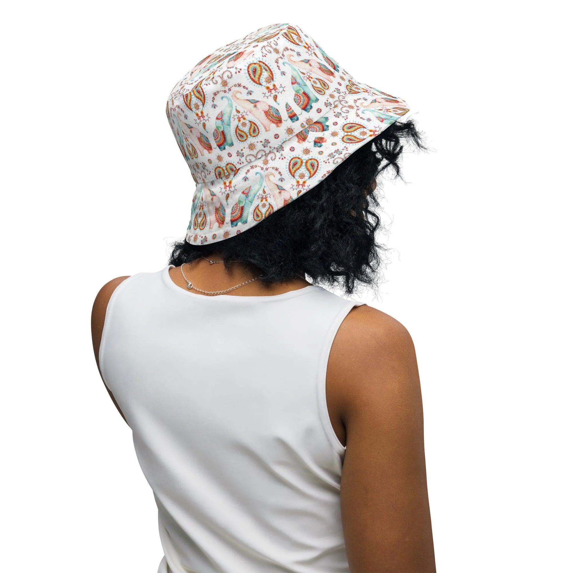 Indian Elephants Reversible Bucket Hat - The Global Wanderer