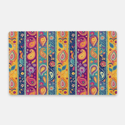 Indian Whimsical Paisley Desk Mat - The Global Wanderer